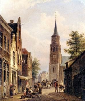 unknow artist European city landscape, street landsacpe, construction, frontstore, building and architecture.023 Germany oil painting art